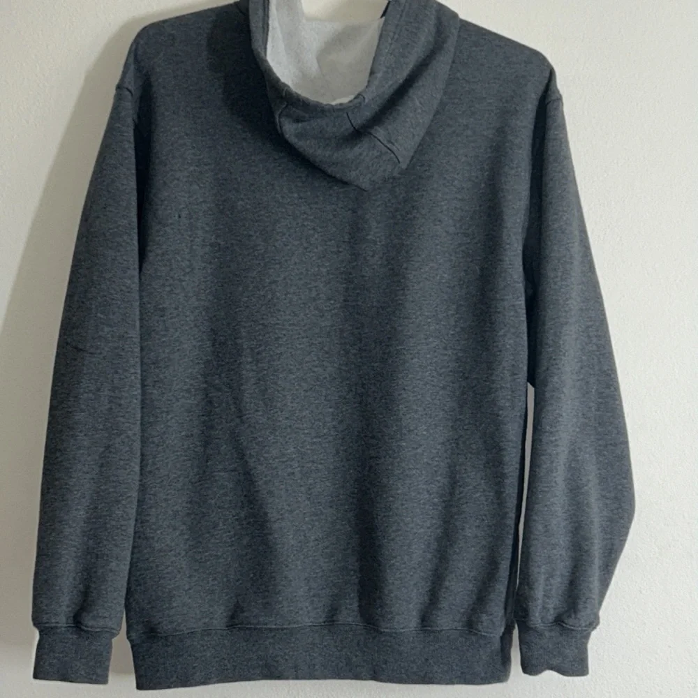Adidas Gray Fleece  Long Sleeves Pullover Hoodie - Picture 7 of 17